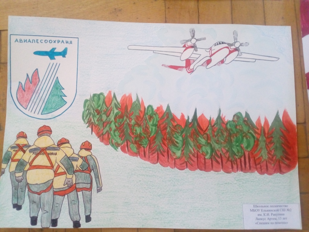 Смоленские школьники участвуют в конкурсе рисунков о деятельности лесных пожарных - фото 3
