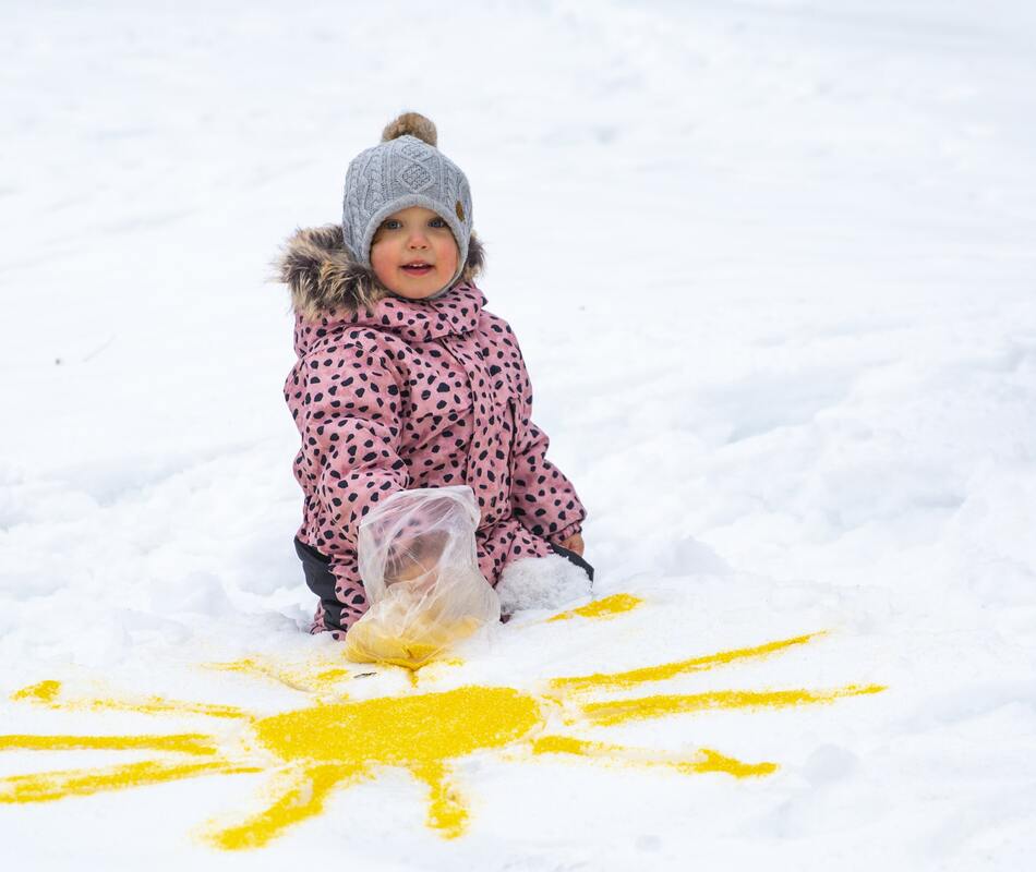Снежный холст: более 700 москвичей в поддержку птиц создали съедобные картины - фото 1